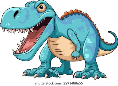 A Tyrannosaurus cartoon character isolated illustration