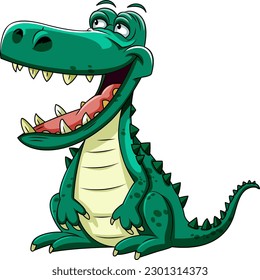 A Tyrannosaurus cartoon character isolated illustration