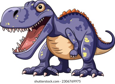 A Tyrannosaurus cartoon character isolated illustration