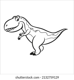 tyrannosaurus cartoon illustration coloring book
