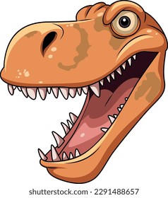 A Tyrannosaurus cartoon isolated illustration