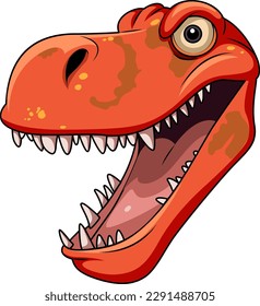 A Tyrannosaurus cartoon isolated illustration