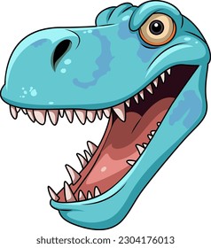 A Tyrannosaurus cartoon isolated illustration