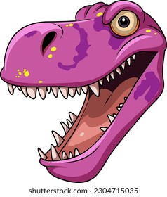 A Tyrannosaurus cartoon isolated illustration