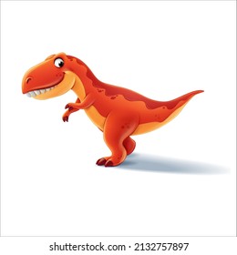 tyrannosaurus cartoon kids school illustration