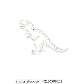 Tyrannosaurus cartoon sketch vector illustration 