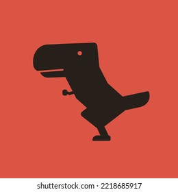 Tyrannosaurus character designs. trex icon vector