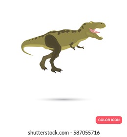 Tyrannosaurus color flat icon for web and mobile design