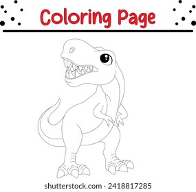 tyrannosaurus coloring book for kids. Wild animal coloring pages for children