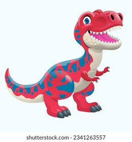 Tyrannosaurus Cute Funny Cartoon Children Book Style