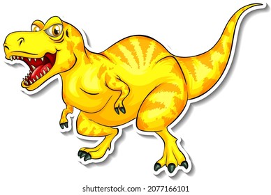 Tyrannosaurus-Dinosaurier-Zeichentrickaufkleber