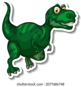 Tyrannosaurus dinosaur cartoon character sticker illustration