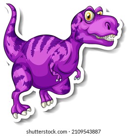 Tyrannosaurus dinosaur cartoon character sticker illustration