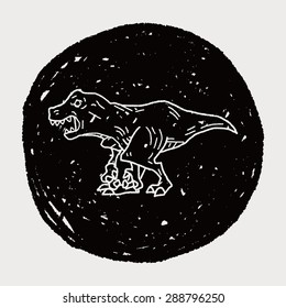 Tyrannosaurus dinosaur doodle
