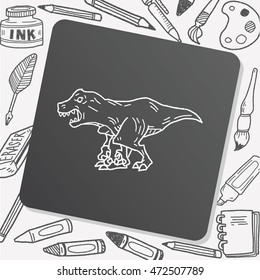 Tyrannosaurus dinosaur doodle