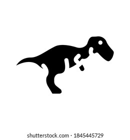tyrannosaurus dinosaur glyph icon vector. tyrannosaurus dinosaur sign. isolated contour symbol black illustration