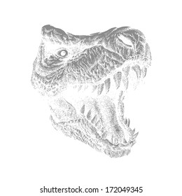 Tyrannosaurus Dinosaur . Hand drawn. Vector eps 8