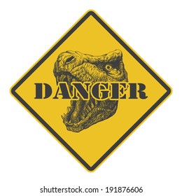 Tyrannosaurus Dinosaur . Hand drawn. Vector eps 8