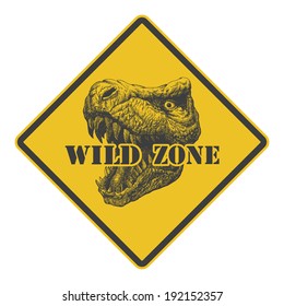 Tyrannosaurus Dinosaur . Hand drawn. Vector eps 8