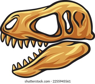 Tyrannosaurus-Dinosaurier-Schädel-Fossiliengrafik