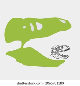Tyrannosaurus dinosaur skull head vector design