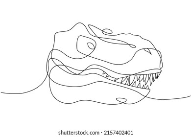 Tyrannosaurus Dinosaur T-rex Prehistoric Reptile Animal Outline Art Line Vector Design Illustration Decoration