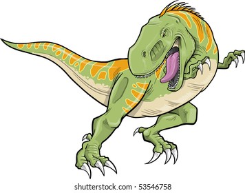 Tyrannosaurus Dinosaur Vector Illustration