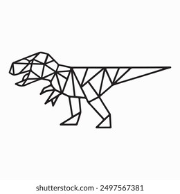 Tyrannosaurus geométrico poligonal, archivos Png, archivo de corte, Clipart de dinosaurios, T-Rex archivo digital, Cricut, camafeo de silueta, archivos de Vector para Cricut