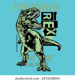 Tyrannosaurus Graphic Artwork - Dino Graphic for T shirt Print