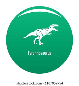 Tyrannosaurus icon. Simple illustration of tyrannosaurus vector icon for any design green