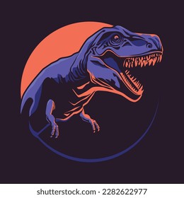 tyrannosaurus illustration for t shirt design