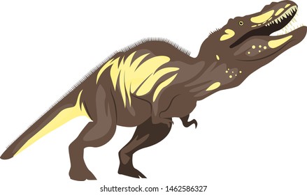 Tyrannosaurus, illustration, vector on white background.