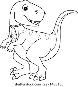  Tyrannosaurus Isolated Coloring Page for Kids