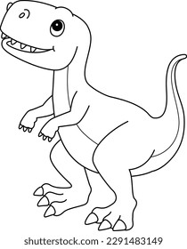  Tyrannosaurus Isolated Coloring Page for Kids