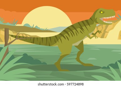 tyrannosaurus in the jungle