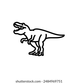 Tyrannosaurus Outline Icon, Vector illustration