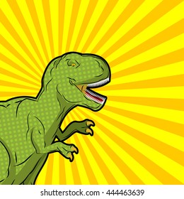 Tyrannosaurus pop art style. 