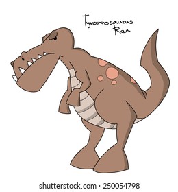 Tyrannosaurus Rex. Cartoon dinosaur characters series.
