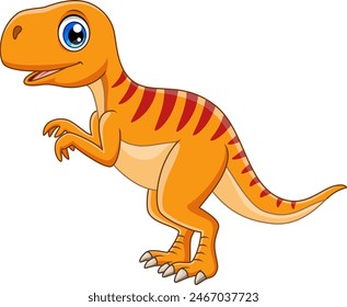 Tyrannosaurus Rex cartoon vector illustration  on white background