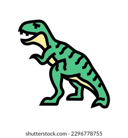 tyrannosaurus rex dinosaur animal color icon vector. tyrannosaurus rex dinosaur animal sign. isolated symbol illustration