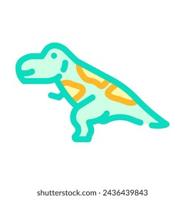 tyrannosaurus rex dinosaur animal color icon vector. tyrannosaurus rex dinosaur animal sign. isolated symbol illustration