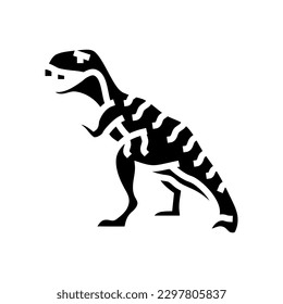 tyrannosaurus rex dinosaur animal glyph icon vector. tyrannosaurus rex dinosaur animal sign. isolated symbol illustration