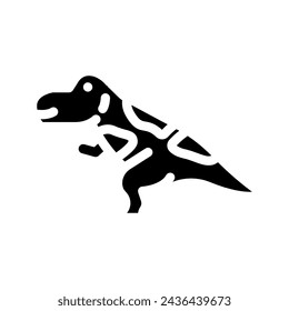 tyrannosaurus rex dinosaur animal glyph icon vector. tyrannosaurus rex dinosaur animal sign. isolated symbol illustration