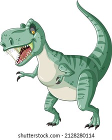 Tyrannosaurus rex dinosaur cartoon character illustration