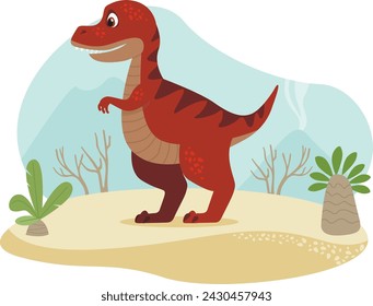 Tyrannosaurus Rex Dinosaur cartoon character