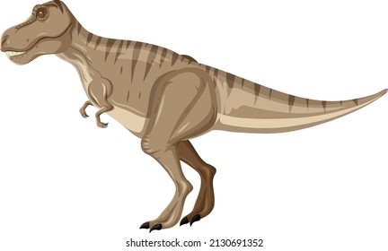 Tyrannosaurus rex dinosaur on white background illustration