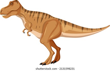 Tyrannosaurus Rex dinosaur on white background illustration
