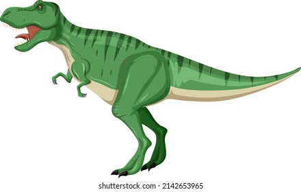 Tyrannosaurus rex dinosaur on white background illustration