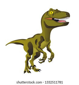 Tyrannosaurus Rex dinosaur raptor vector illustration standing and colorful