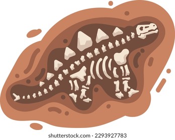 tyrannosaurus rex dinosaur vector. Triceratops dinosaur fossil icon. Vector illustration of prehistoric animal.
